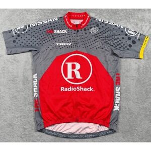 Bontrager Cycling Jersey Mens XL Gray Radio Shack Livestrong Trek Full Zip Shirt